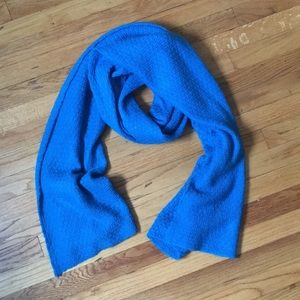 LP H&M Large and Long Bright Blue Knit Scarf | From H&M New York City